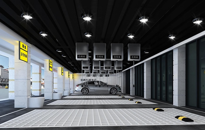 都市現代汽車美容店裝修效果圖