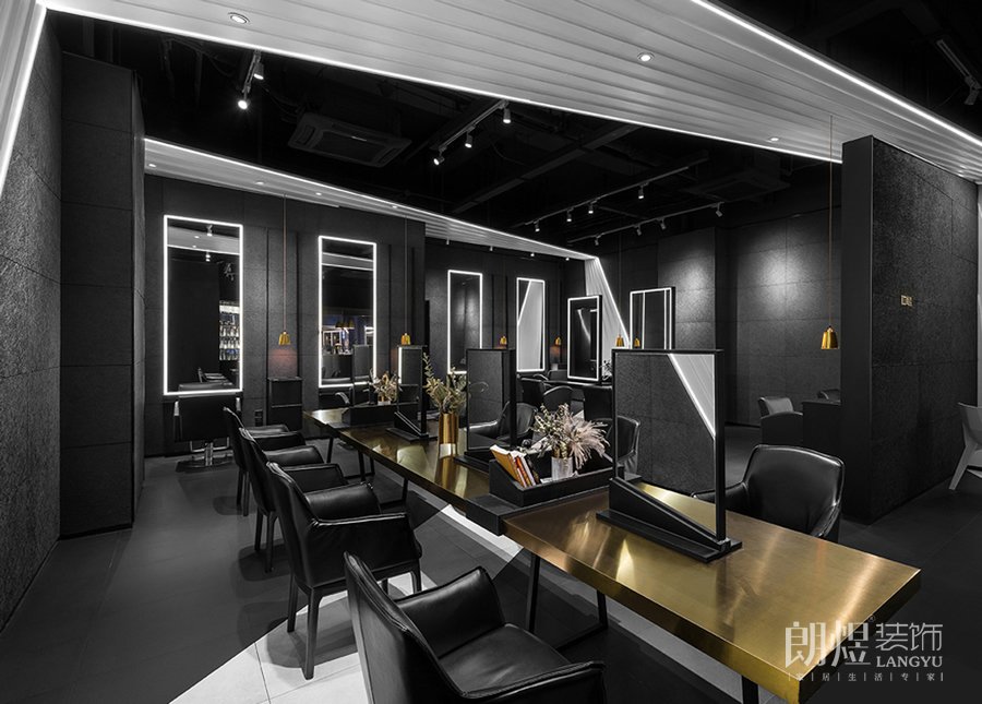 杜尚-復(fù)古發(fā)廊操作臺裝修圖片