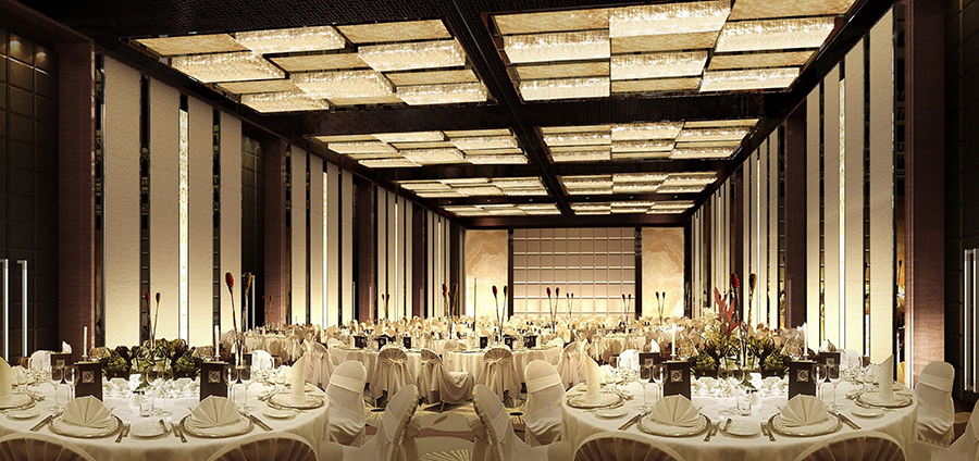 高檔酒店宴會廳設計效果圖