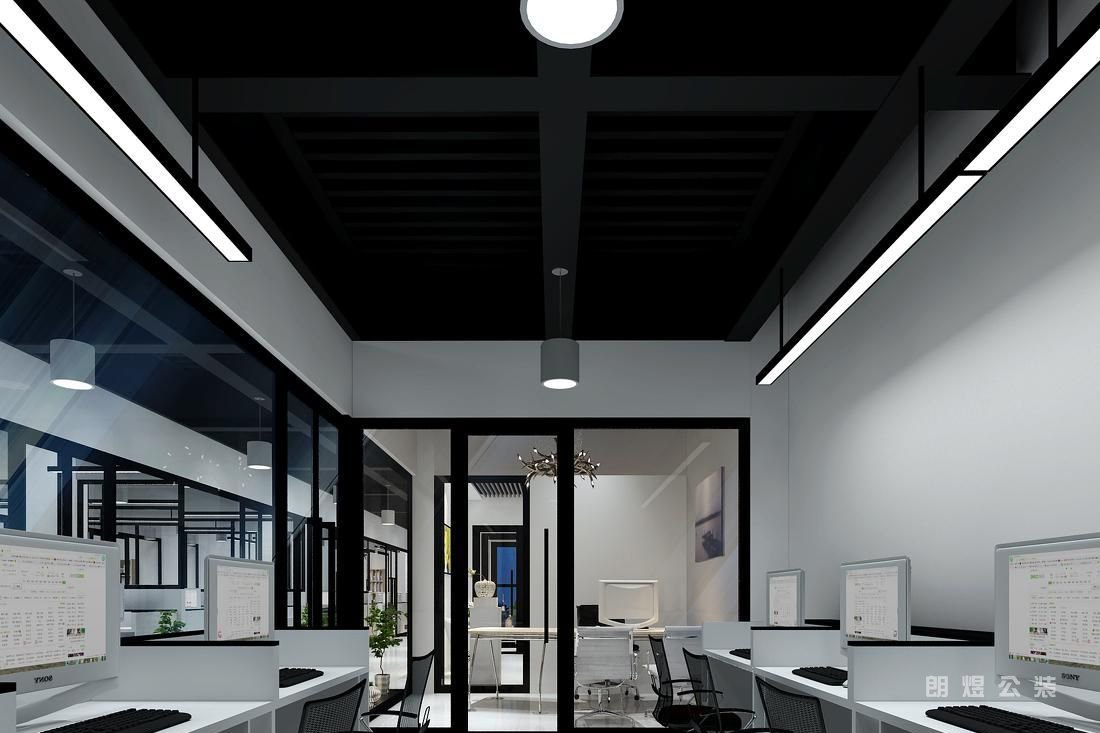 簡約辦公室吊頂裝修效果圖