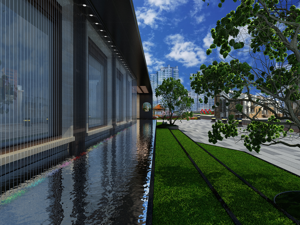 售樓部室外裝修效設(shè)計果圖