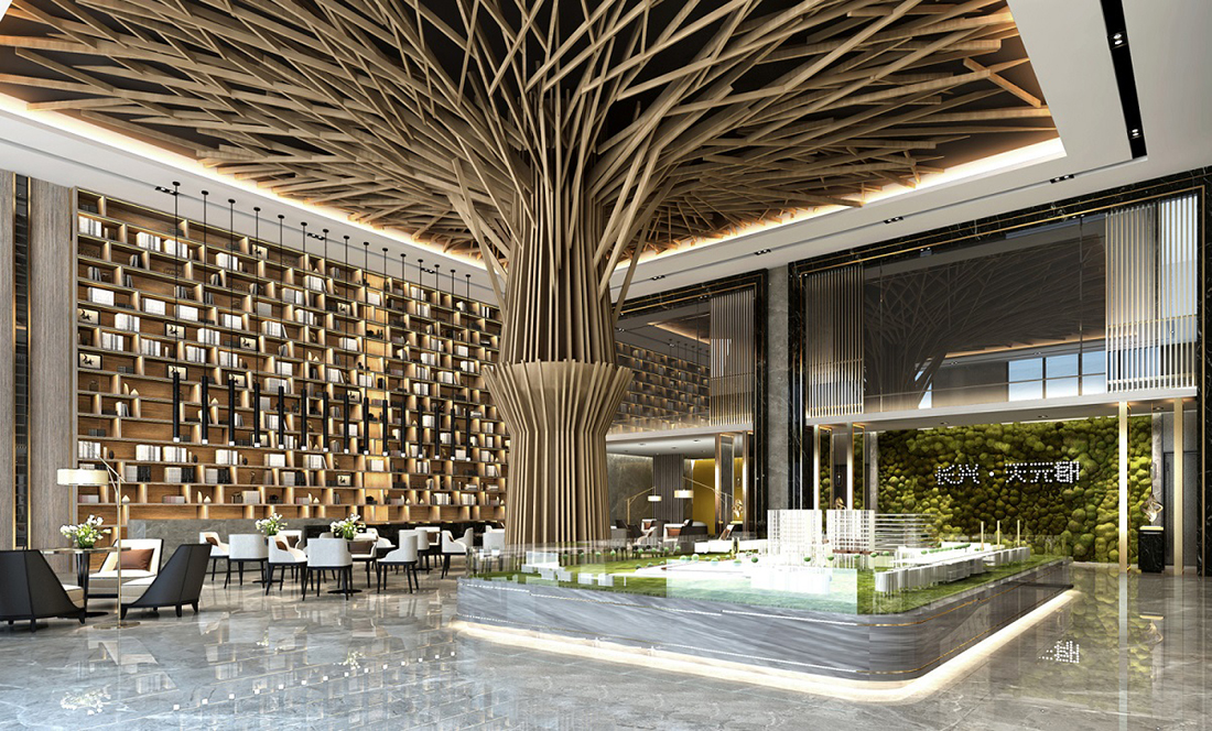 售樓部內(nèi)部裝修設(shè)計效果圖