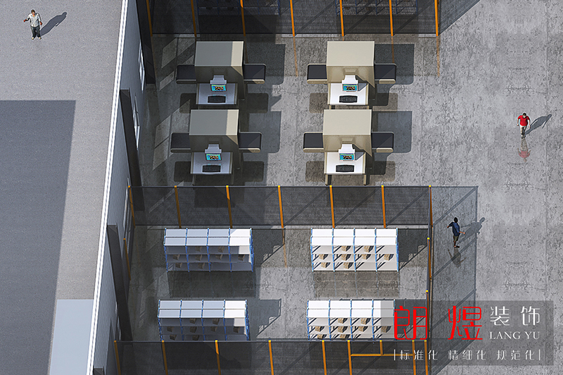 成都新都區工業園區2000平廠房裝修設計效果圖