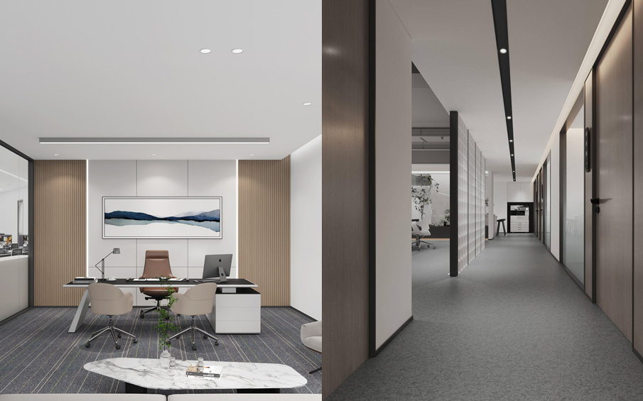 現代簡約辦公室VS極簡辦公室