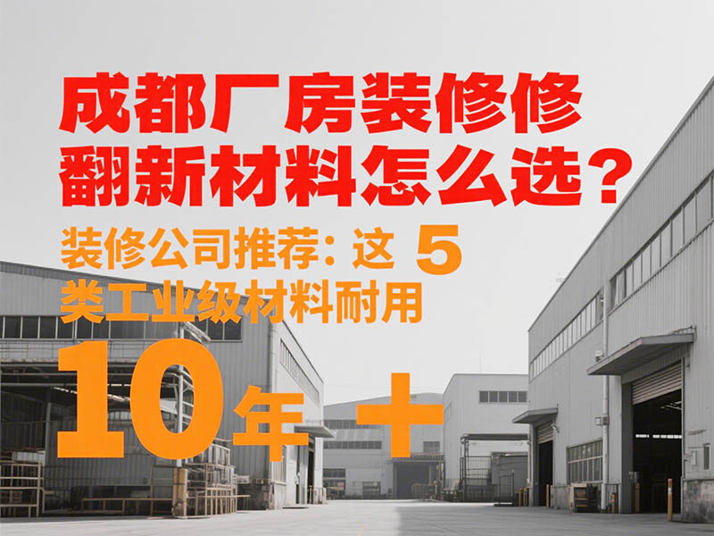 成都廠房裝修翻新材料怎么選?裝修公司推薦:這 5 類工業級材料耐用 10 年 +
