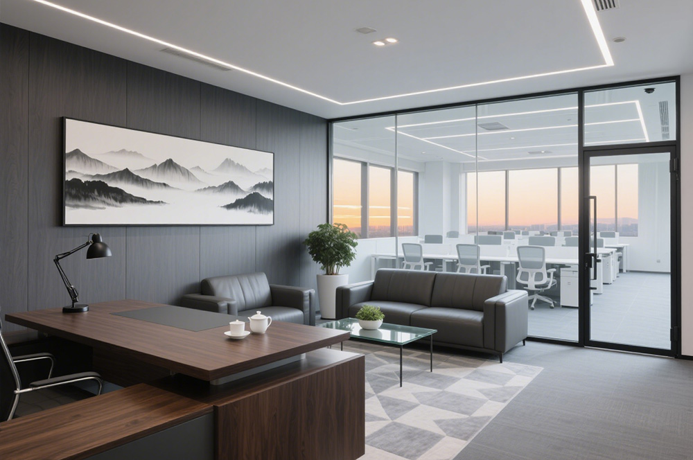 老板辦公室光照裝修效果圖
