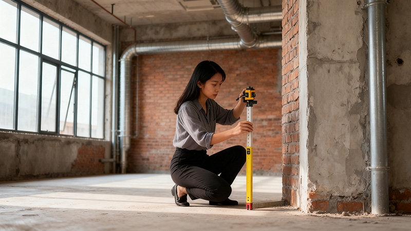 辦公室裝修現(xiàn)場量房